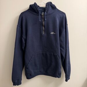 No Fear Navy Blue Quarter-Zip Hoodie